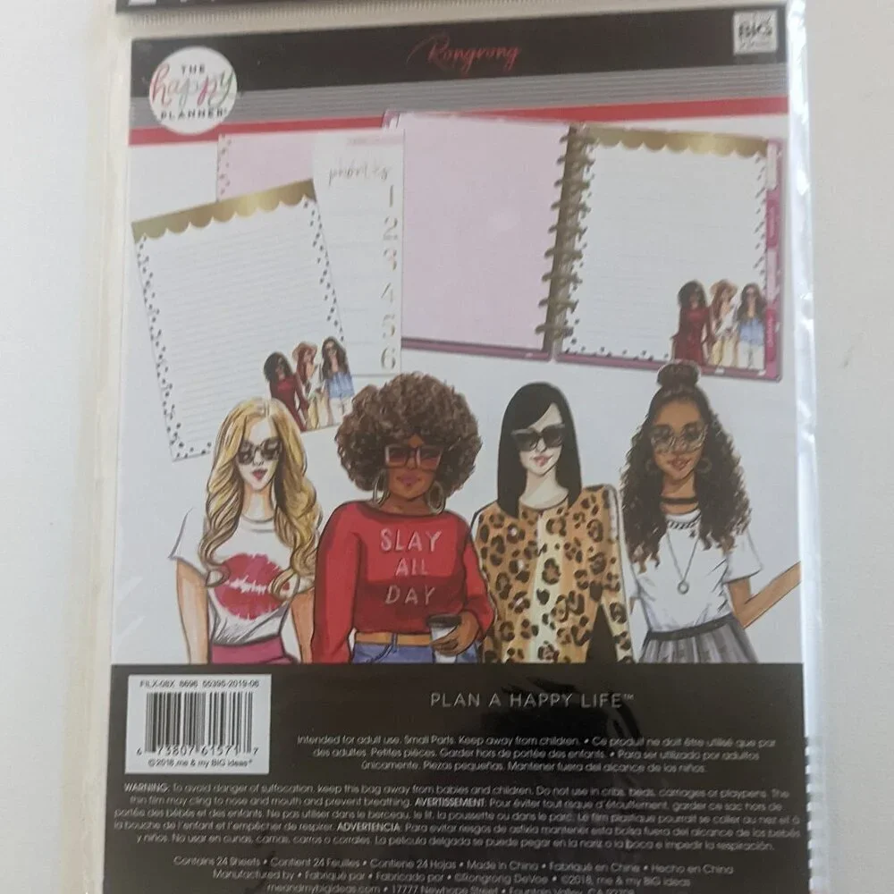 NWT Happy Planner Gold Rong Rong 24pg Classic Fashion Paper Pack Priorities NEW